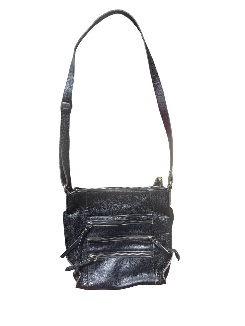 Lucky Brand 🍀 Black Pebbled Leather crossbody bag